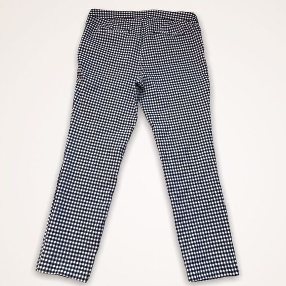 CYNTHIA ROWLEY Check Print Stretch Ankle Pants - Picture 3 of 8